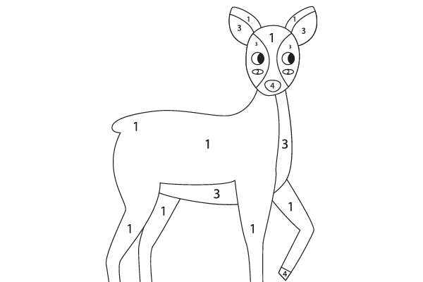 Color the Roe Deer Worksheet