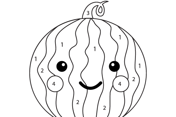 Color the Watermelon Worksheet