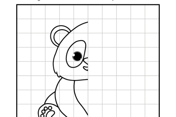 Complete the picture Panda worksheet