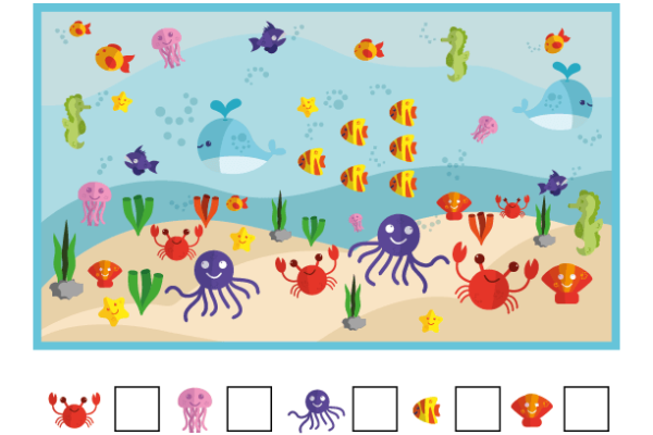 Counting Ocean Animals Worksheets