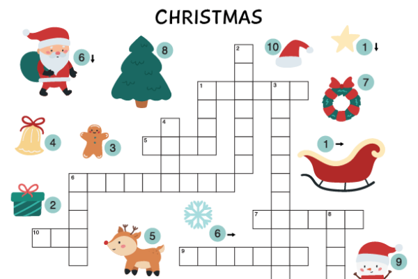 Crossword Puzzle Christmas Worksheet