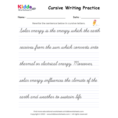 Cursive Writing Worksheet 10