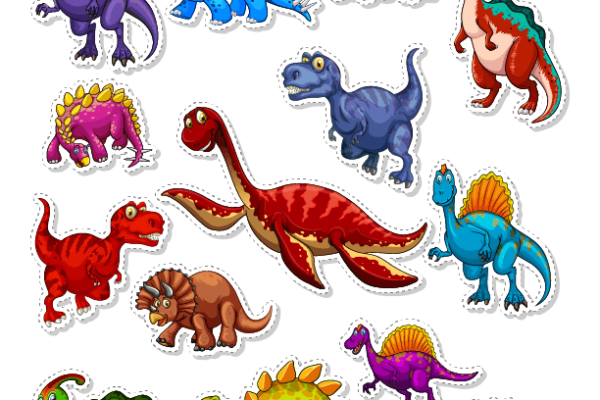 Cartoon Dinosaur Stickers