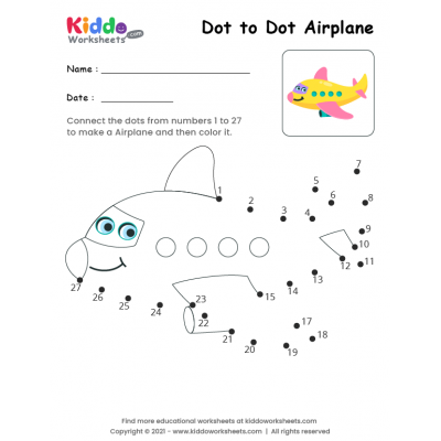 Dot to Dot Airplane