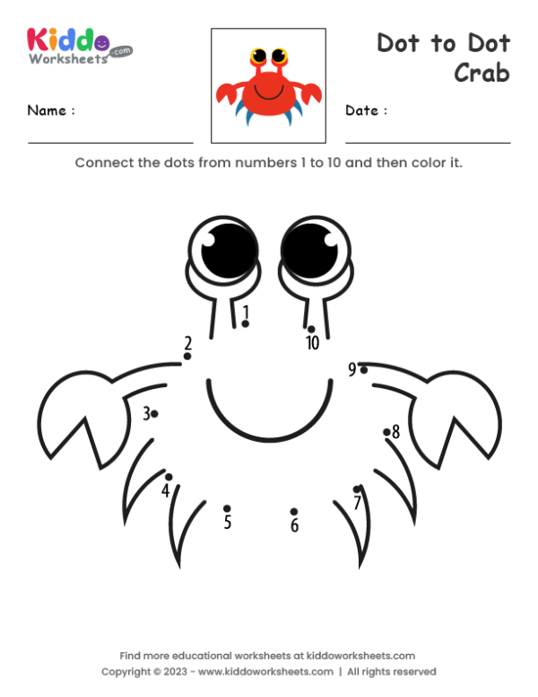 Dot to Dot Crab