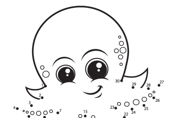 Dot to Dot Octopus Worksheet