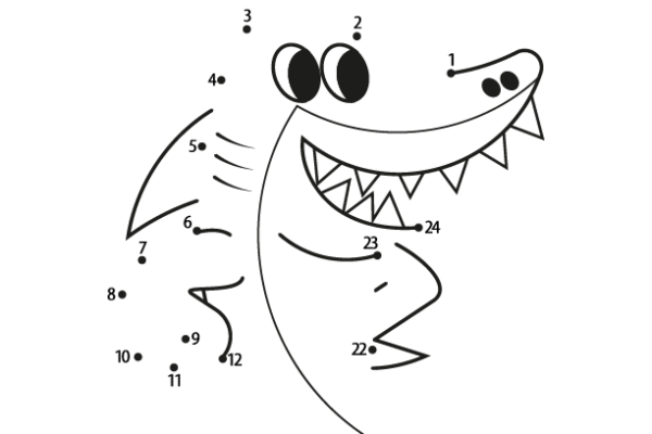Dot to Dot Shark Worksheet