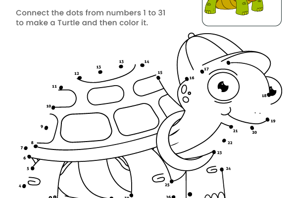 Dot to Dot Turtle Worksheet