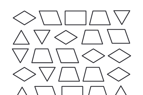 Find Rhombus Shape Worksheet