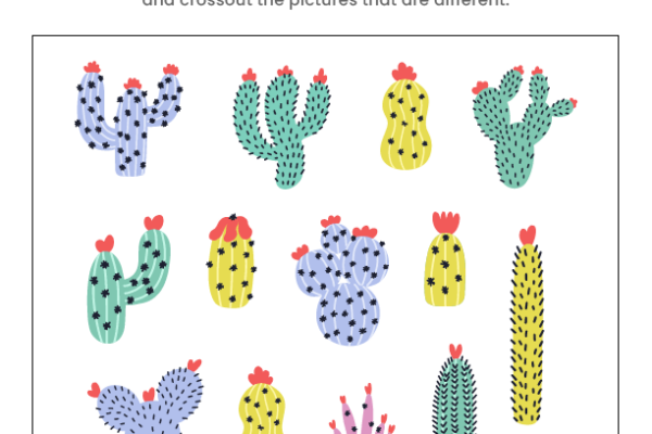 Find the same Cactuses Worksheet