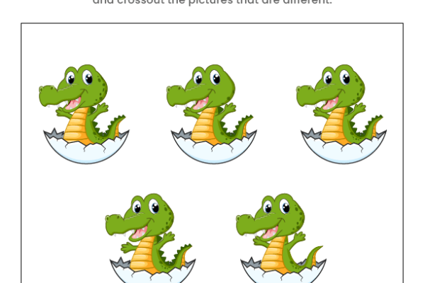 Find the same Crocodile Worksheet