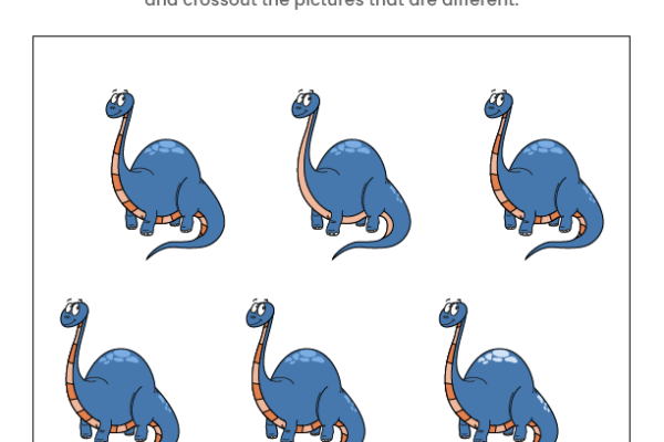 Find the same Dinosaurs Worksheet