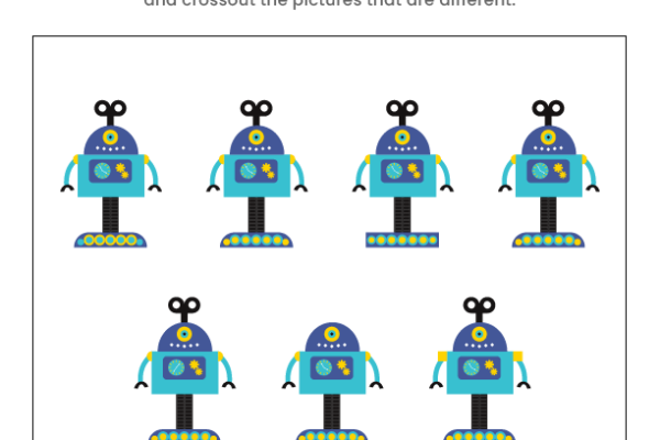 Find the same Robots Worksheet 1