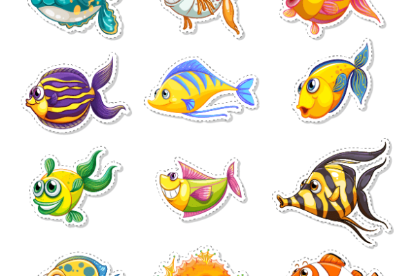 Cartoon Fish Stickers
