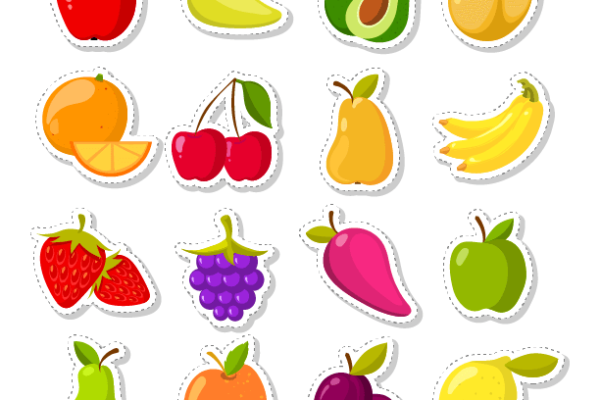Cartoon Fruits Stickers