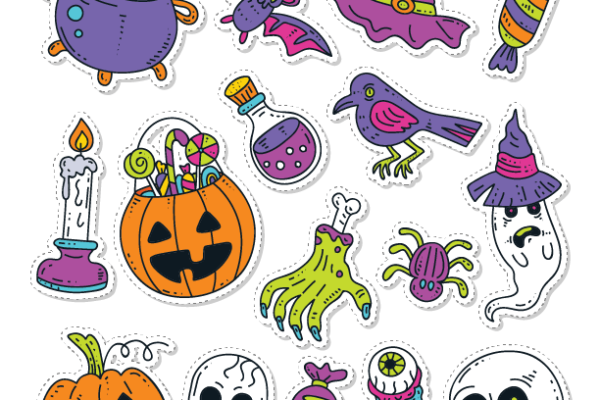 Cartoon Halloween Stickers