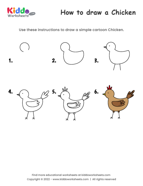 How to draw Chicken
