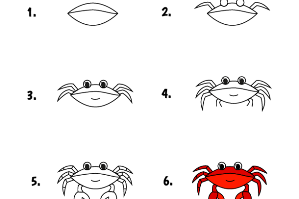 How to draw Crab worksheet