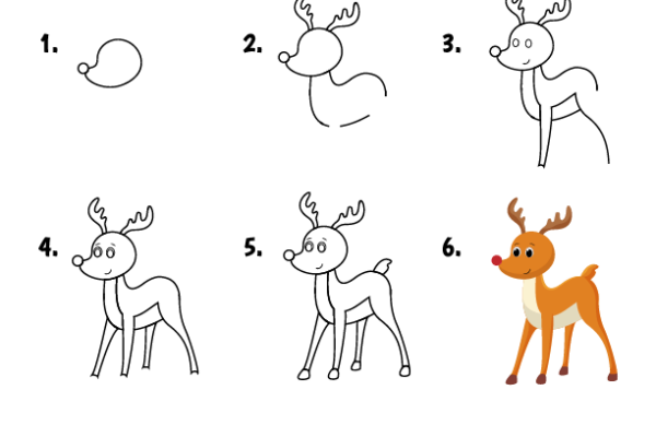 How to draw Deer worksheet