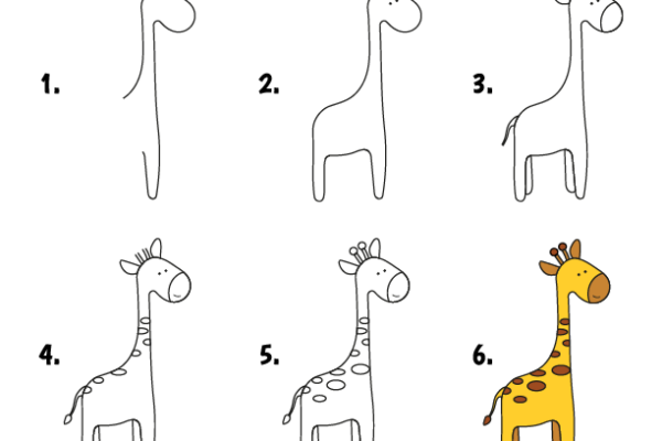 How to draw Giraffe worksheet