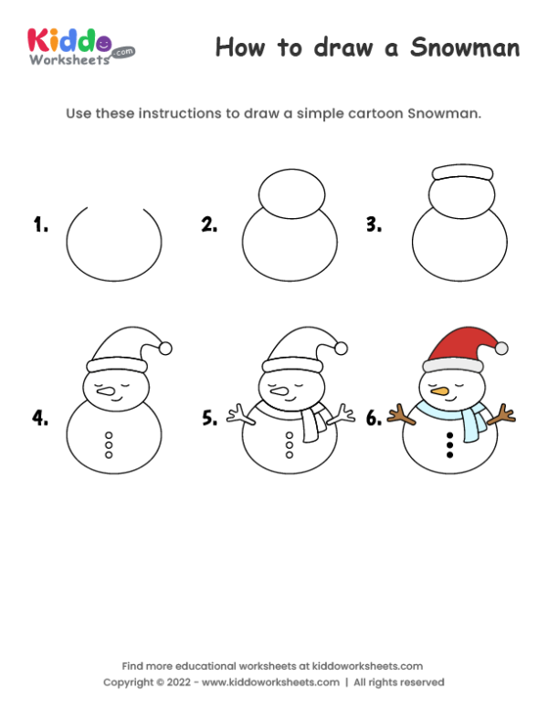 How to draw Snowman