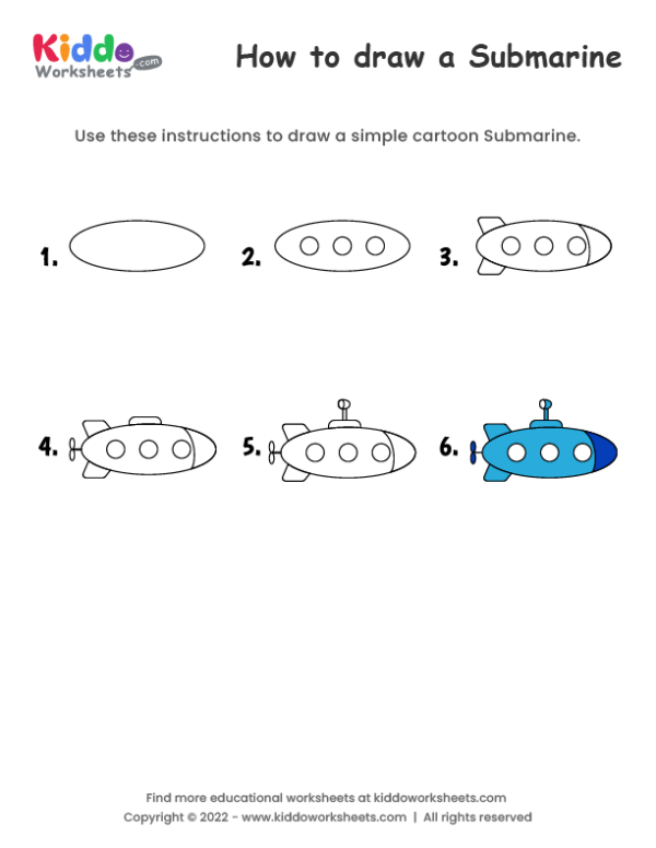 How to draw Submarine