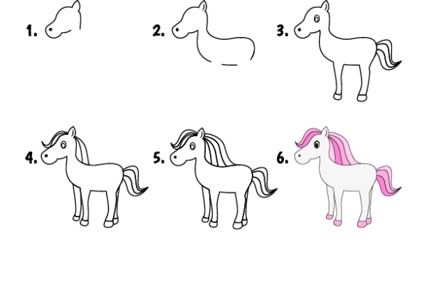 How to draw Unicorn worksheet