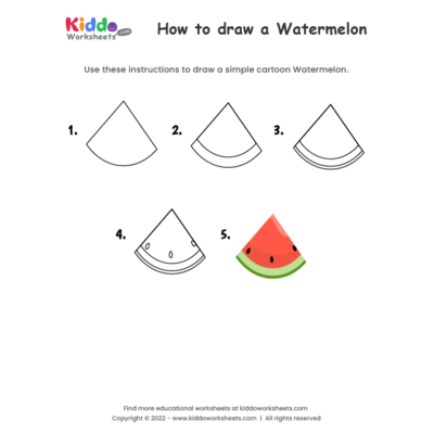 How to draw Watermelon
