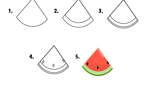 How to draw Watermelon worksheet