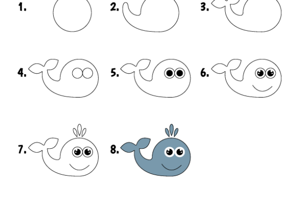 How to draw Whale worksheet