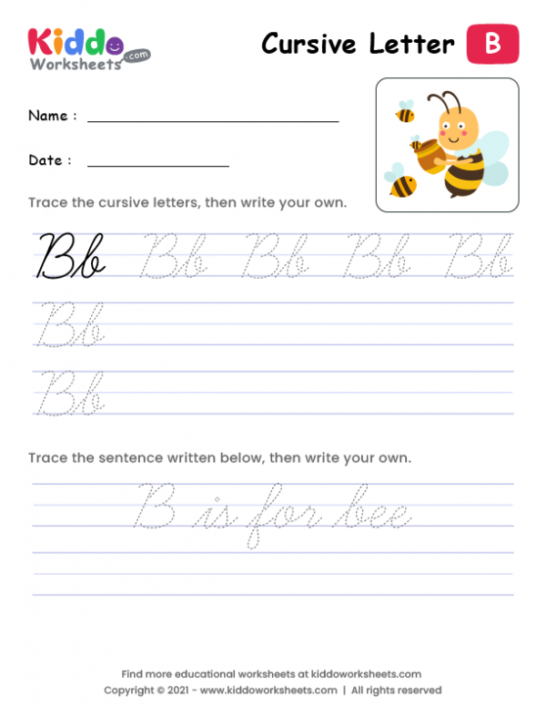 Cursive Writing Letter B