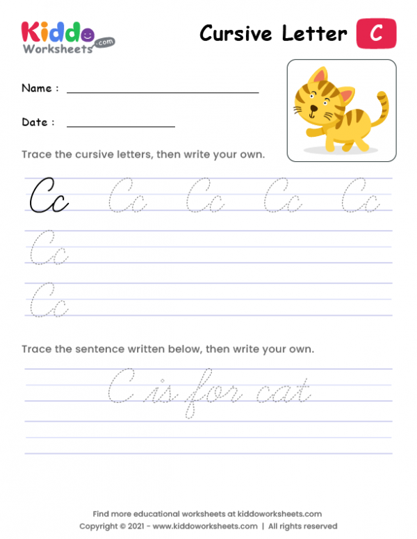 Cursive Writing Letter C