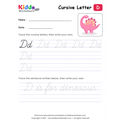 Cursive Writing Letter D