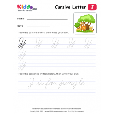 Cursive Writing Letter J