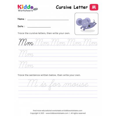 Cursive Writing Letter M