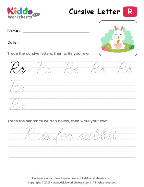 Cursive Writing Letter R