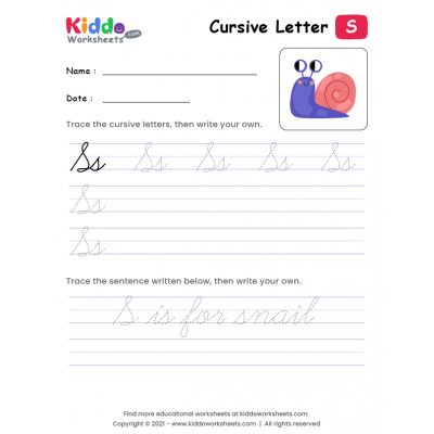 Cursive Writing Letter S