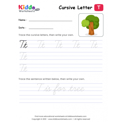 Cursive Writing Letter T