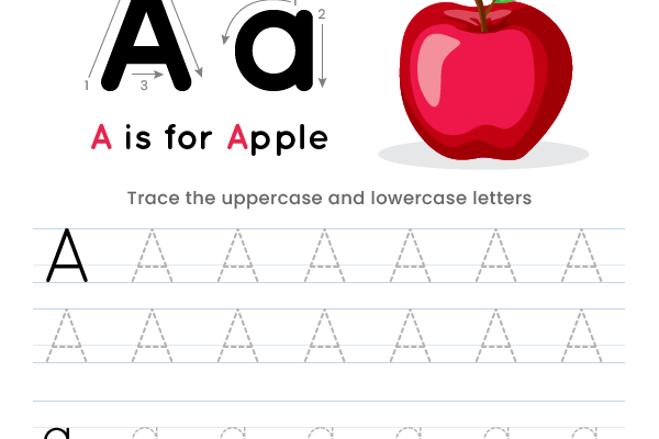 Letter Tracing Alphabet A Worksheet