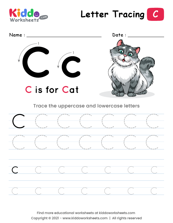 Tracing the Letter C