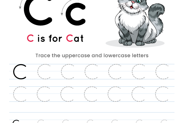 Letter Tracing Alphabet C Worksheet