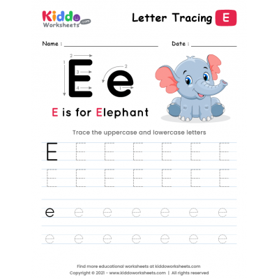 Tracing the Letter E