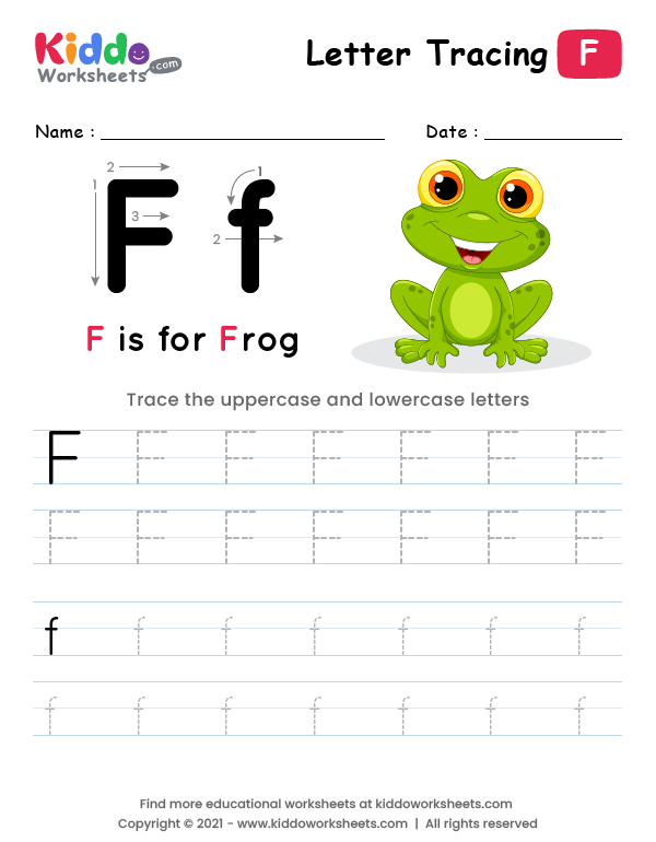 Tracing the Letter F