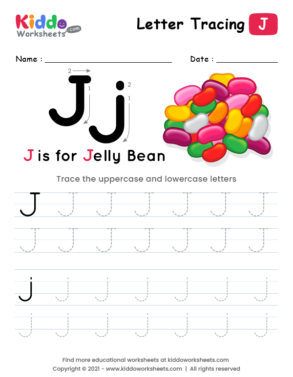 Tracing the Letter J