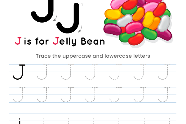 Letter Tracing Alphabet J Worksheet
