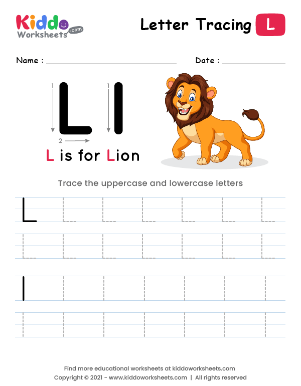Tracing the Letter L