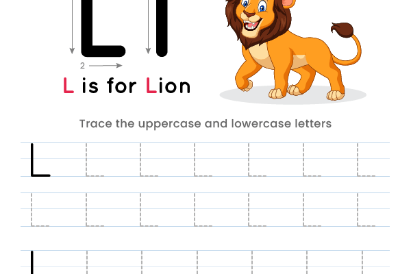 Letter Tracing Alphabet L Worksheet