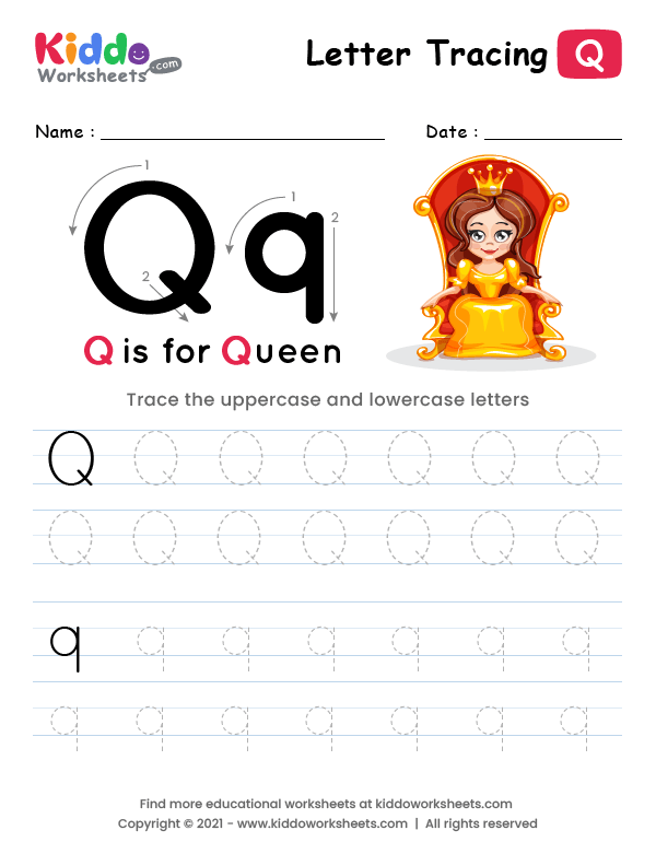 Tracing the Letter Q