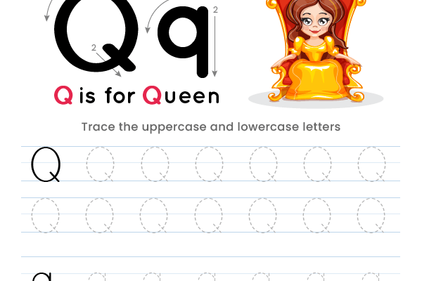 Letter Tracing Alphabet Q Worksheet