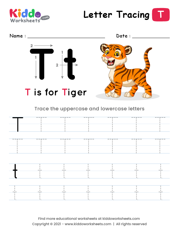 Tracing the Letter T
